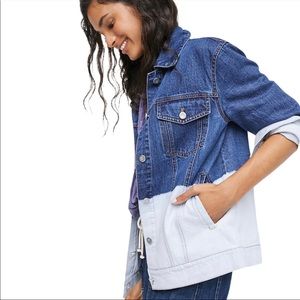 Anthropologie Evanna Dip-Dyed Denim Jacket S